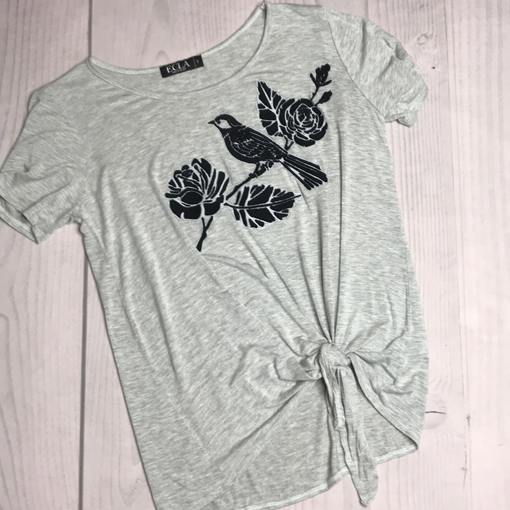 Embroidered Bird Tee 🦅